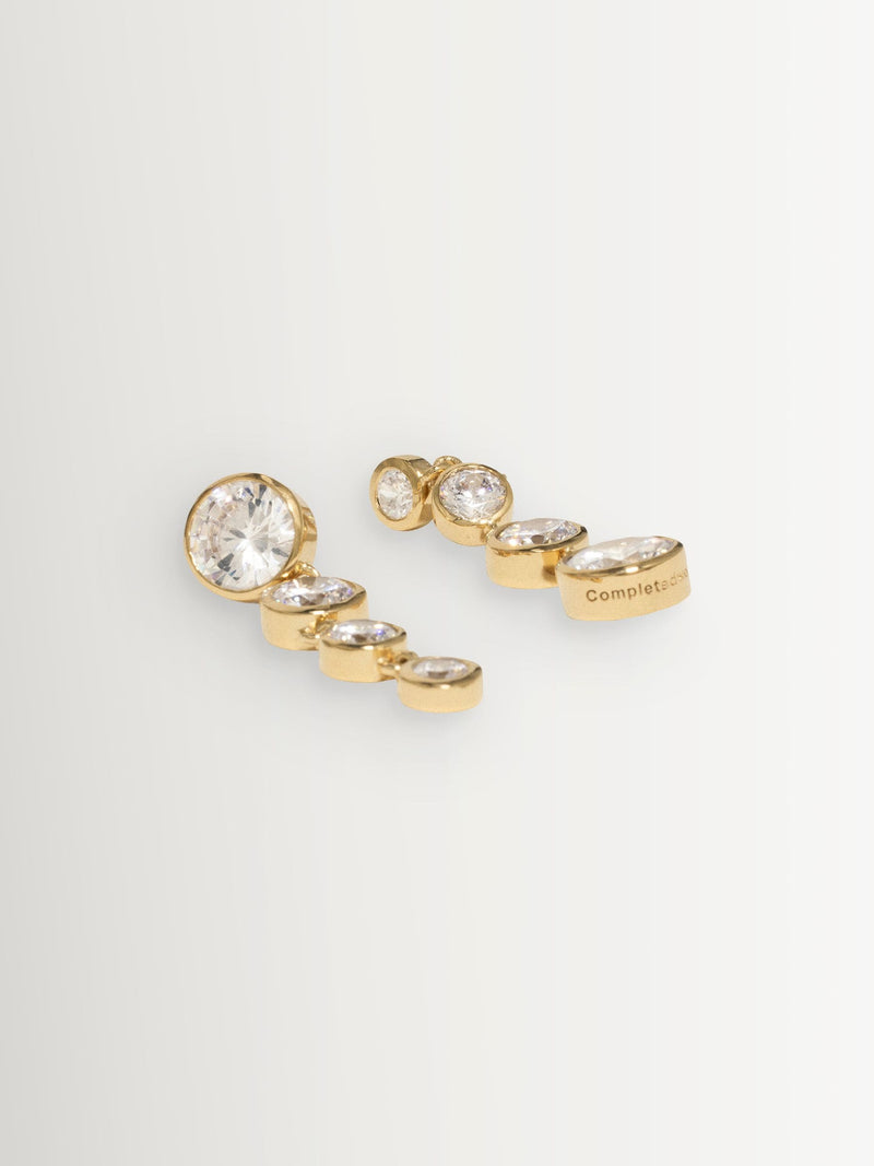 CompletedWorks gold tone earrings with cubic zirconia, UK version