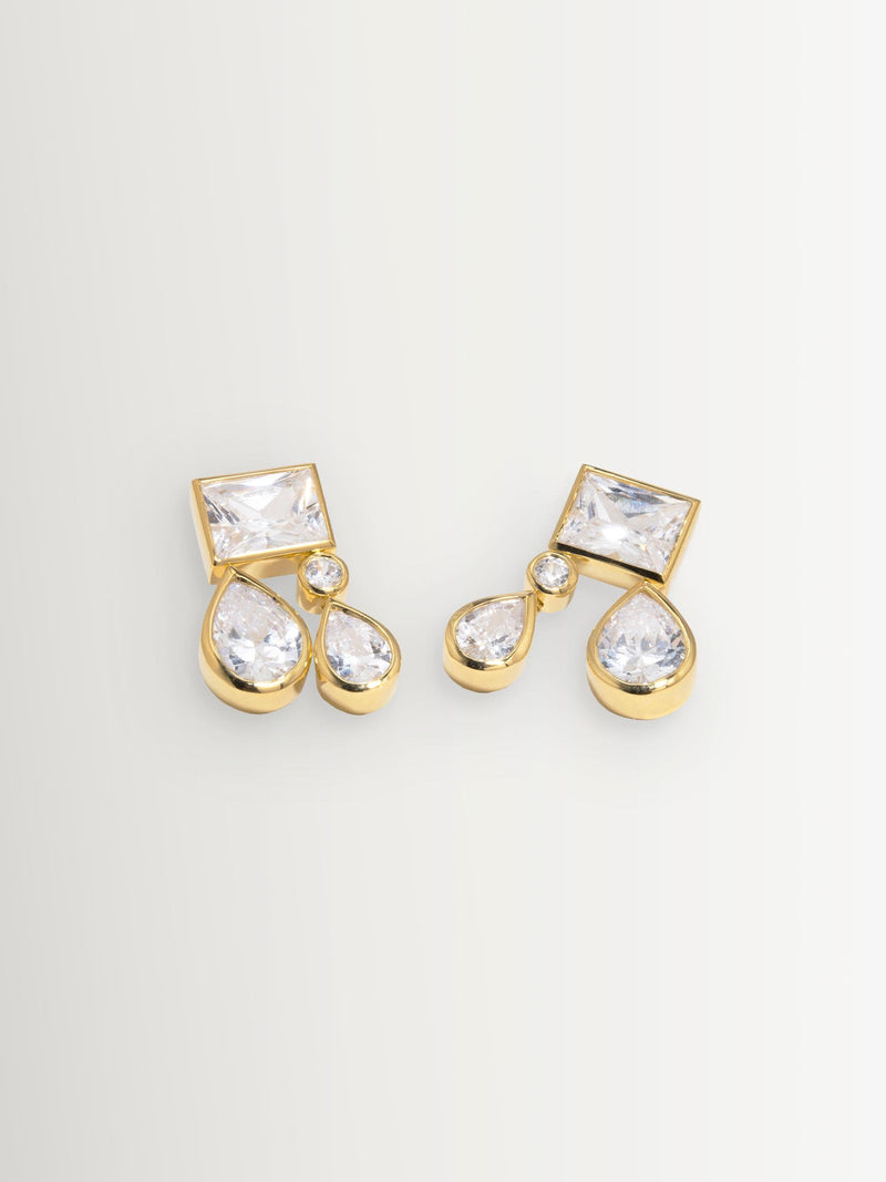 CompletedWorks gold tone earrings with zirconia, UK version