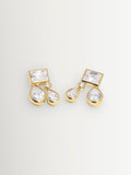 CompletedWorks gold tone earrings with zirconia, UK version