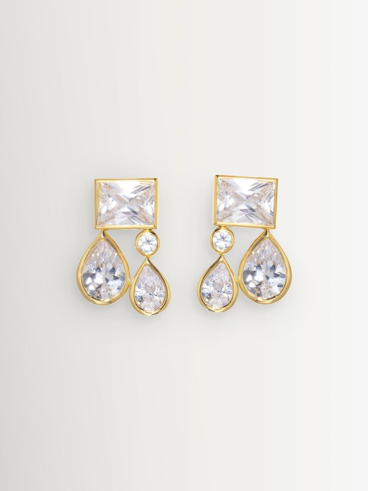 CompletedWorks gold tone earrings with zirconia, UK version