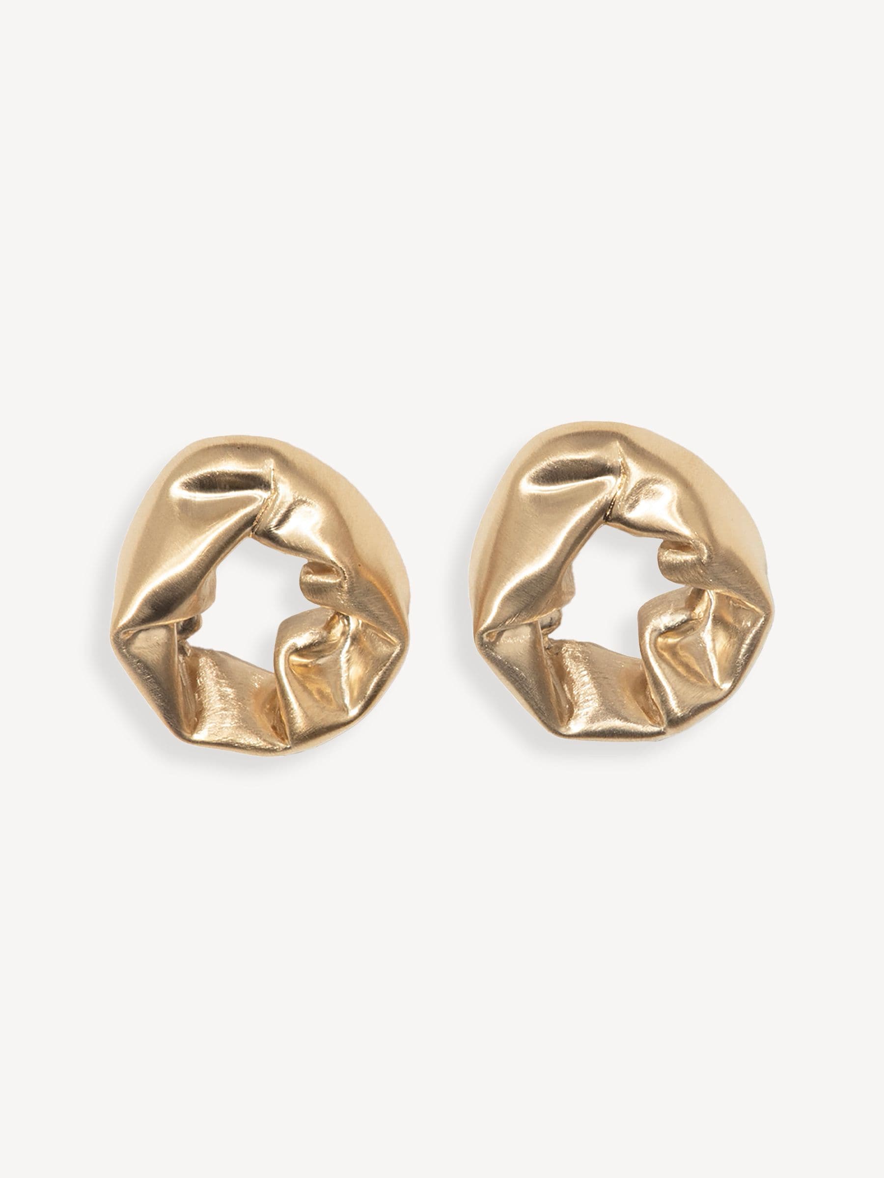 CompletedWorks gold tone scrunch earrings, imported from the UK