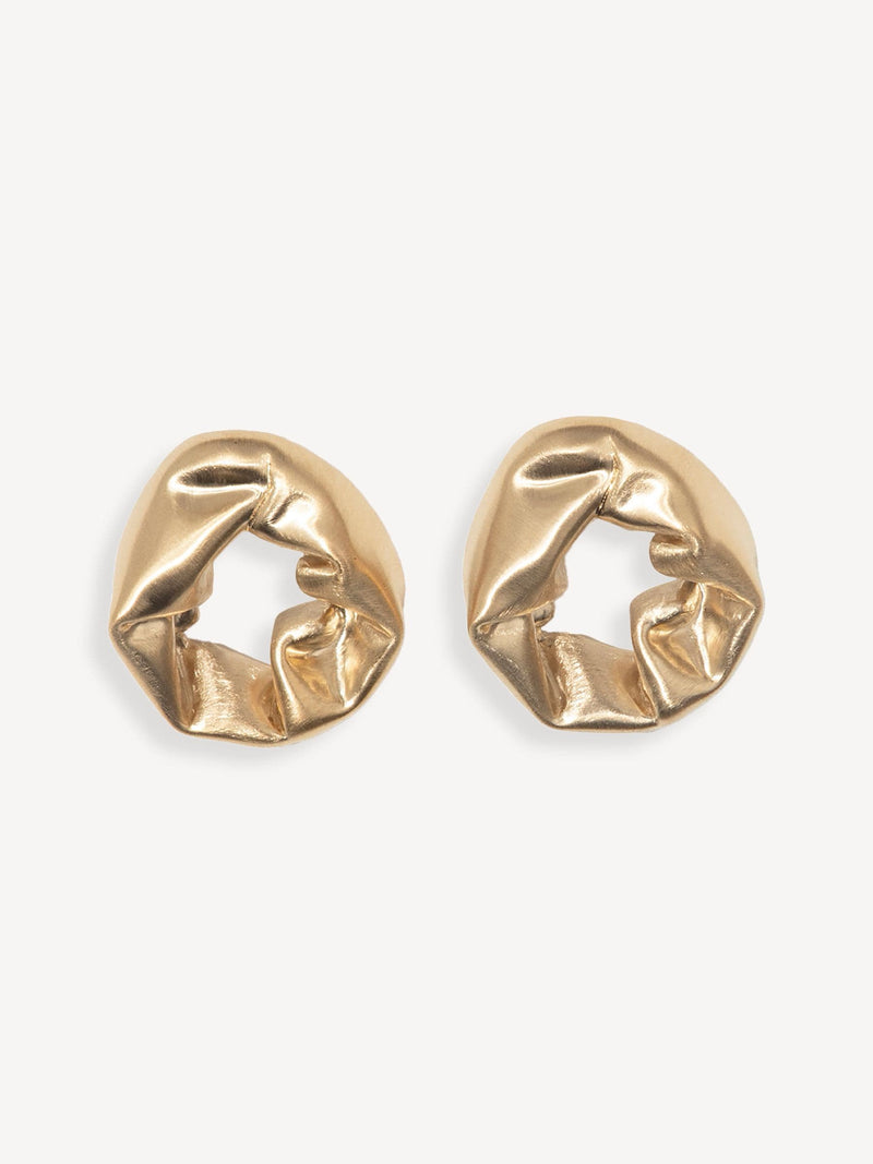 CompletedWorks gold tone scrunch earrings, imported from the UK