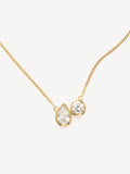 CompletedWorks gold tone peas in a pod necklace, imported from the UK