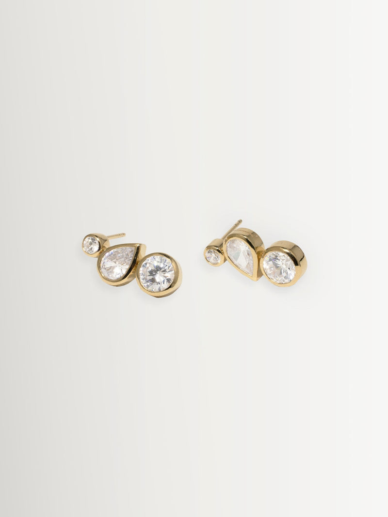 CompletedWorks gold tone earrings like peas in a pod (British brand)