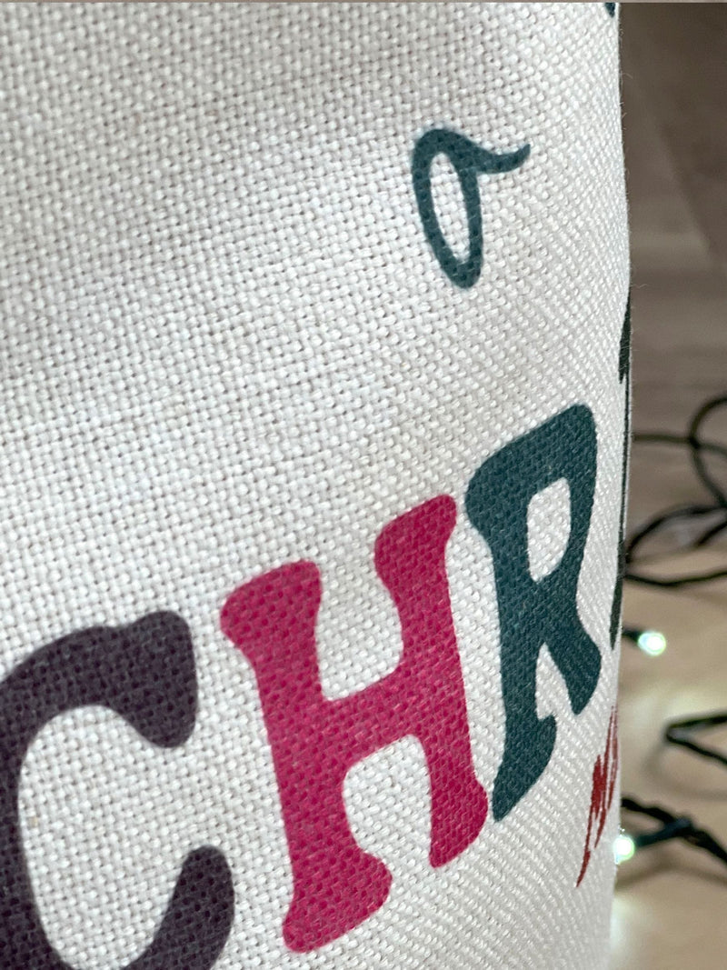 Solesmith linen Christmas personalised sack - British product