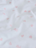 White/Pink Heart Reversible Duvet Cover and Pillowcase Set