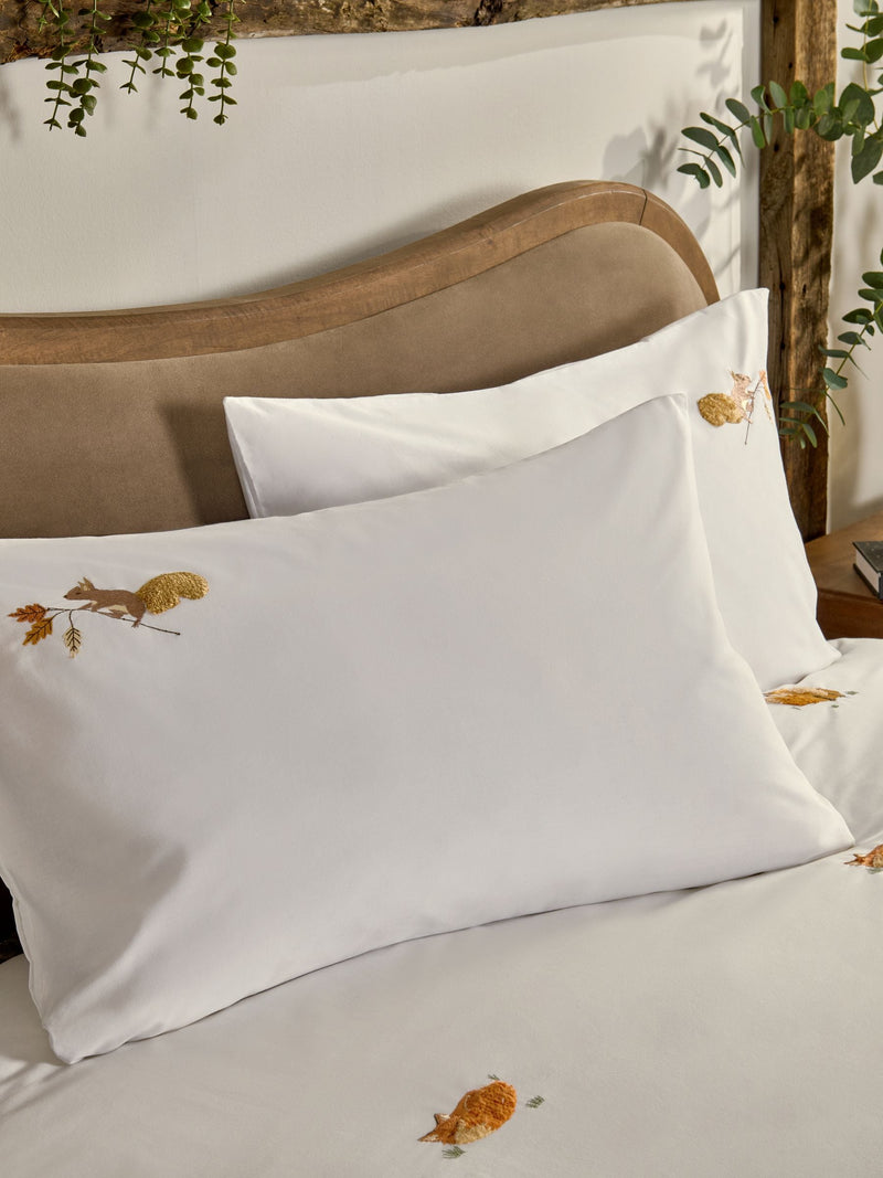 Autumn woodland duvet cover and pillowcase set, imported from the UK