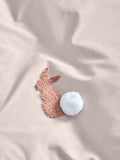Natural Bunny tufted pom duvet cover and pillowcase set, imported from the UK