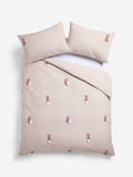 Natural Bunny tufted pom duvet cover and pillowcase set, imported from the UK