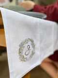 Solesmith personalised Family Wreath napkin, UK version
