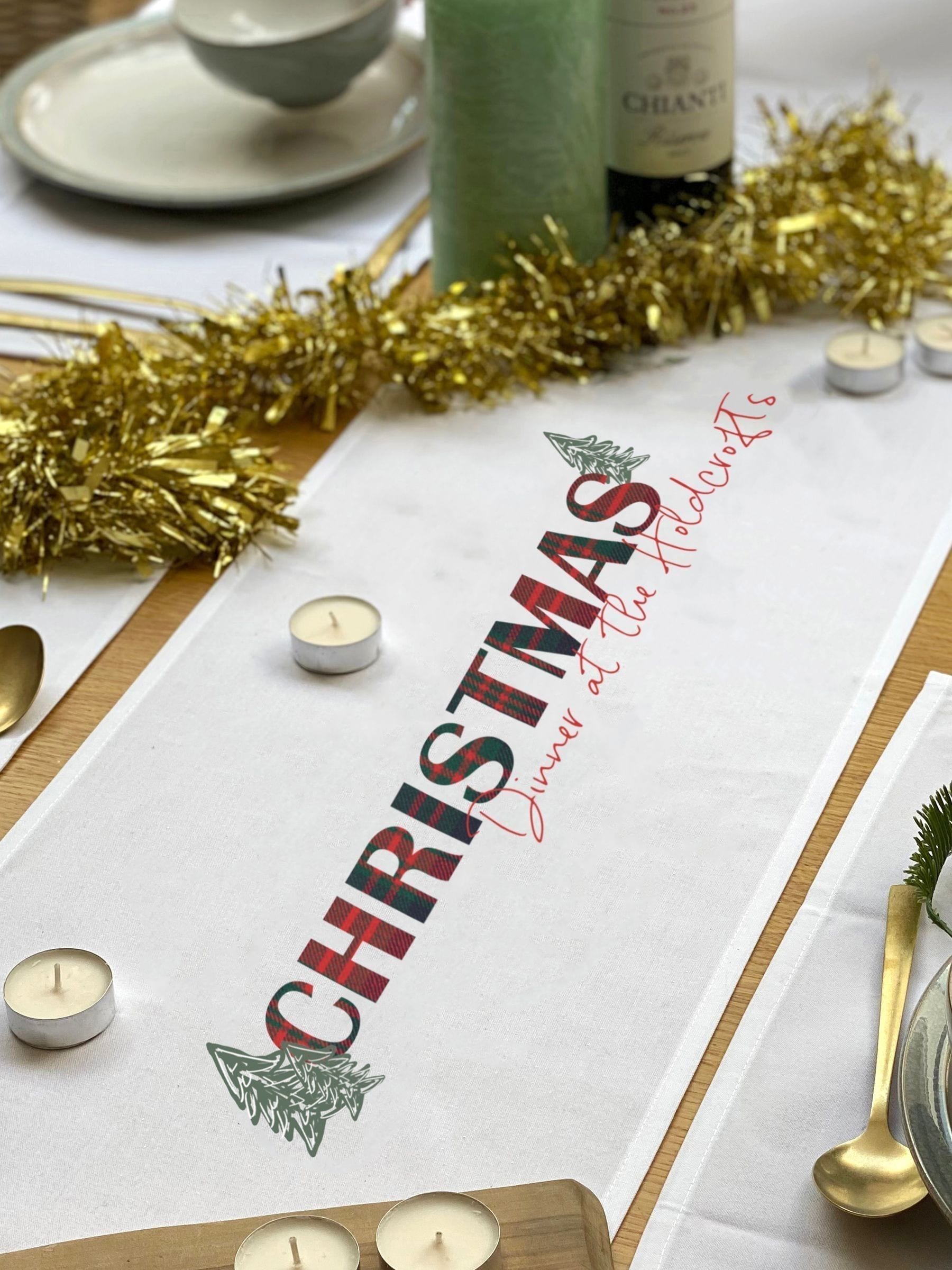 Solesmith tartan Christmas placemat decoration, imported from the UK