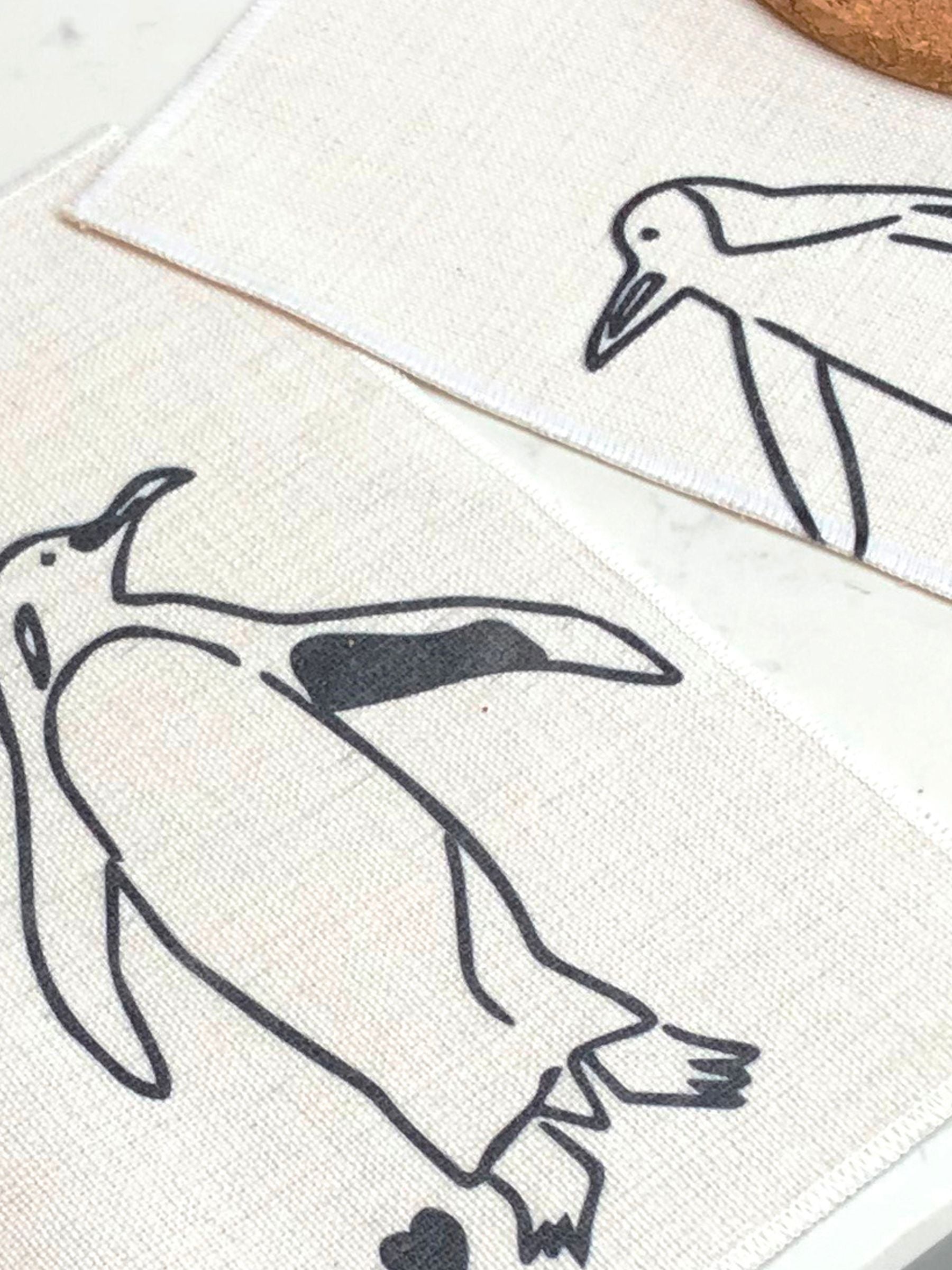 Solesmith personalised place mats with penguins in love design, set of 2, imported from the UK