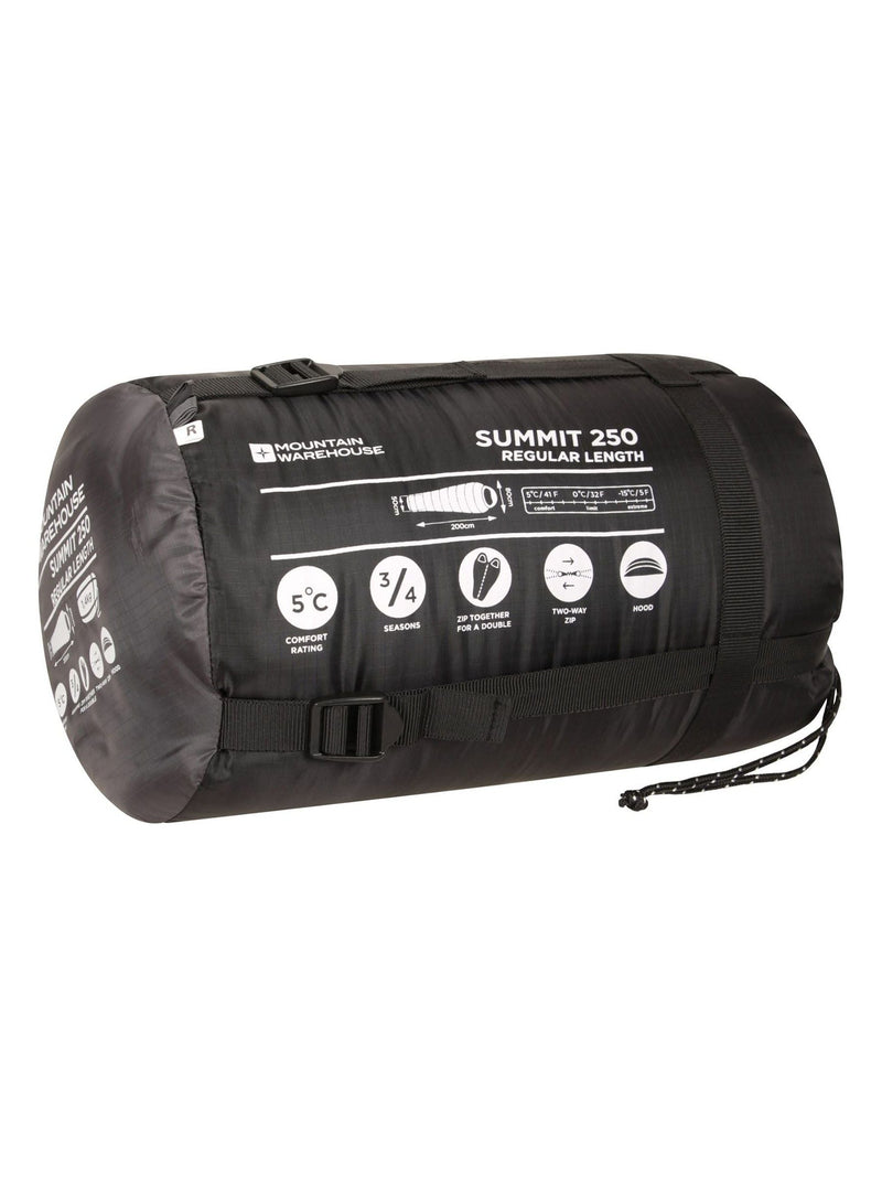Mountain Warehouse Summit 250 Grey sleeping bag regular 200cm, UK version