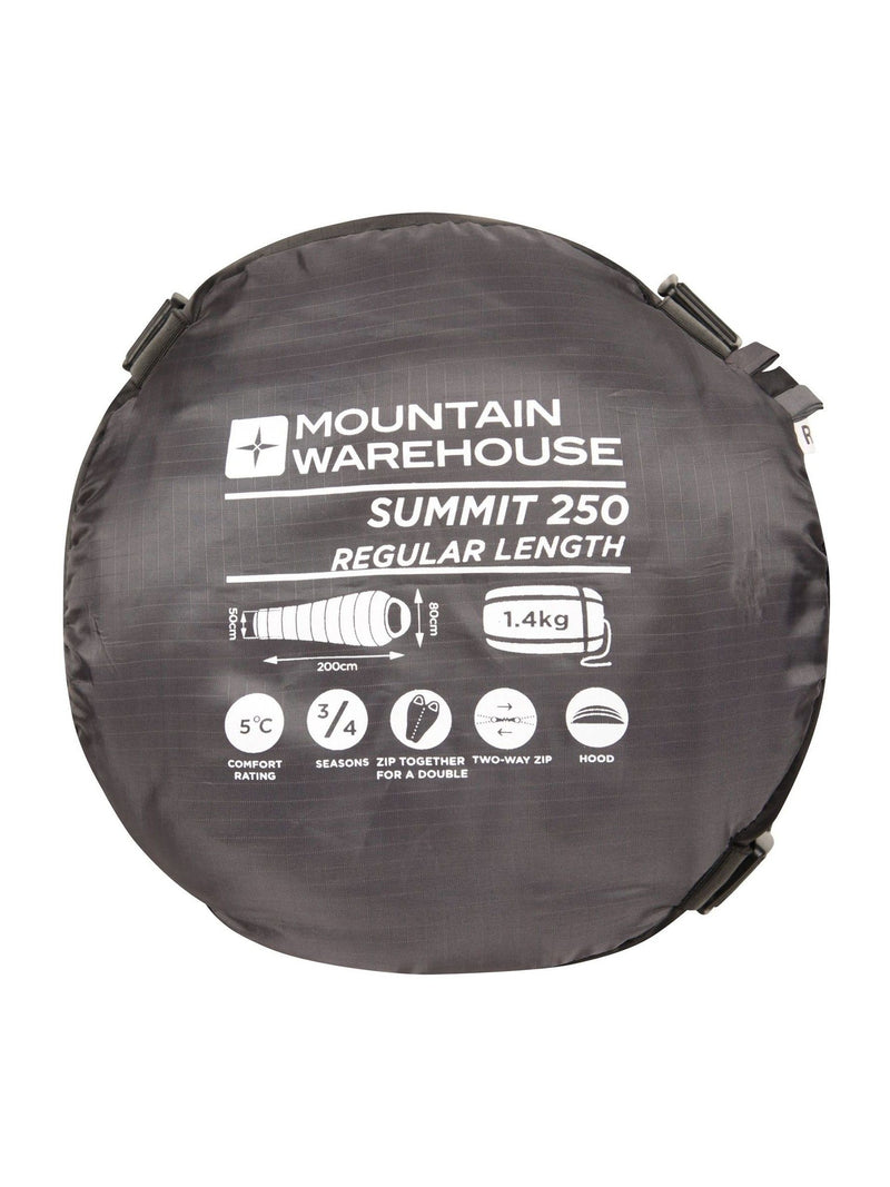 Mountain Warehouse Summit 250 Grey sleeping bag regular 200cm, UK version