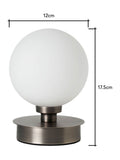 BHS Claude touch table lamps pewter set, imported from the UK