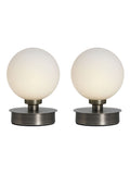 BHS Claude touch table lamps pewter set, imported from the UK