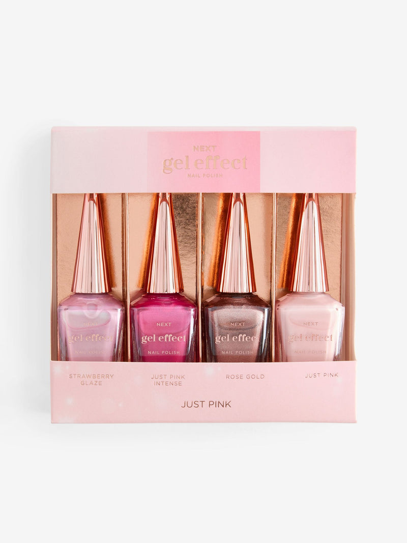 Next gel effect nail polish gift set four pink shades, UK version
