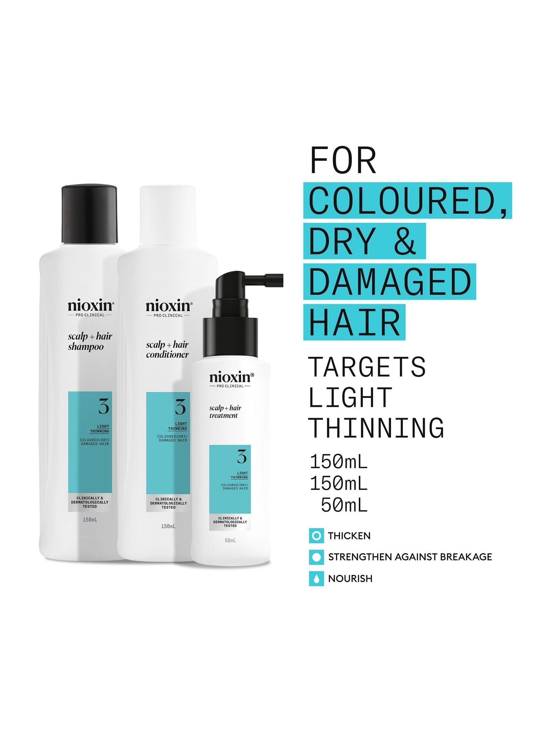 Nioxin hair thickening system trial kit, UK version
