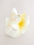 Yellow and white flower claw hair clip (British brand)