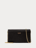 Lauren Ralph Lauren black cross-body clutch bag Adair, imported from the UK