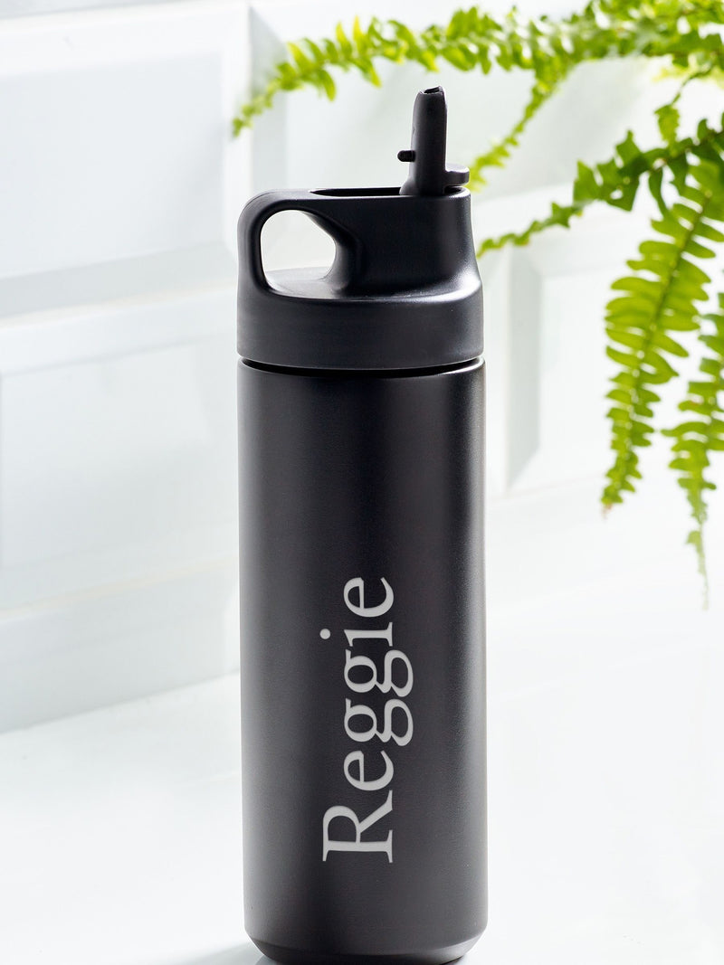 Loveabode personalised stainless steel sports water bottle (British brand)