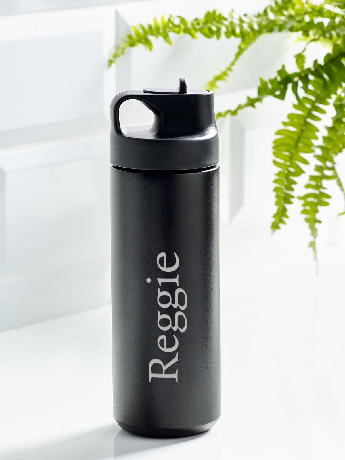 Loveabode personalised stainless steel sports water bottle (British brand)