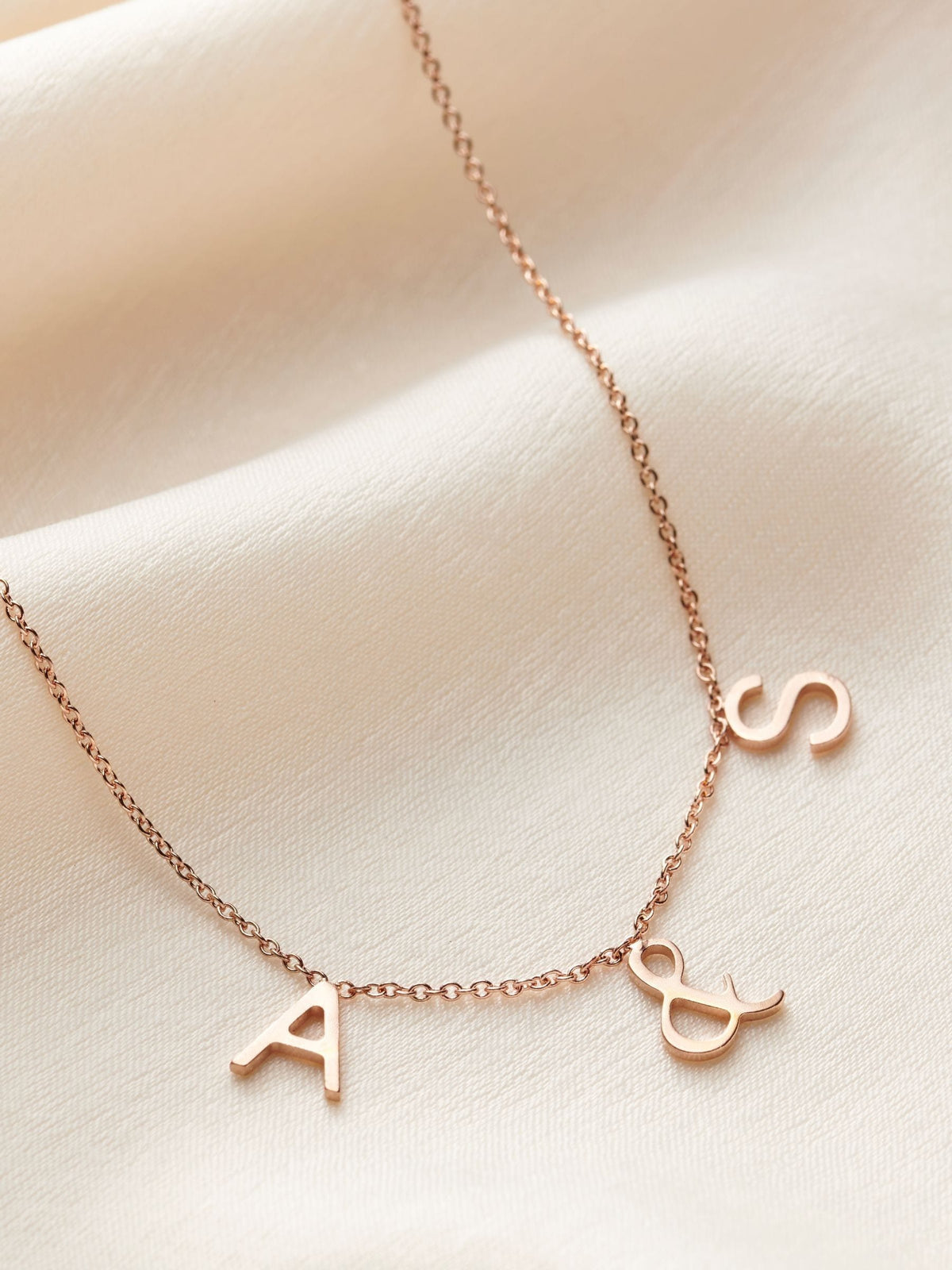 Posh Totty Designs gold tone initial necklace, imported from the UK