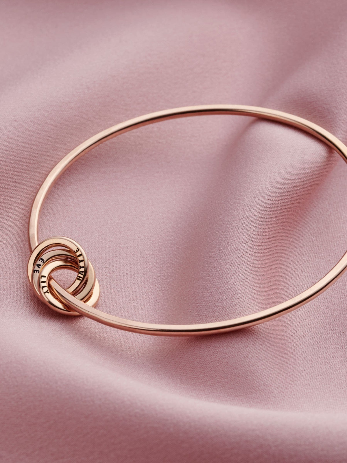 Posh Totty Designs personalised charm bangle 6.5cm, imported from the UK
