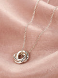 Posh Totty Designs sterling silver personalised micro Russian ring necklace (British brand)