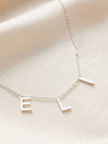 Posh Totty Designs silver initial necklace 18-inch chain, imported from the UK