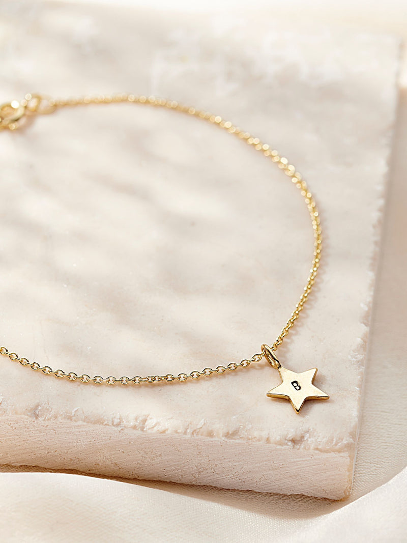 Posh Totty Designs personalised star bracelet 19cm, imported from the UK