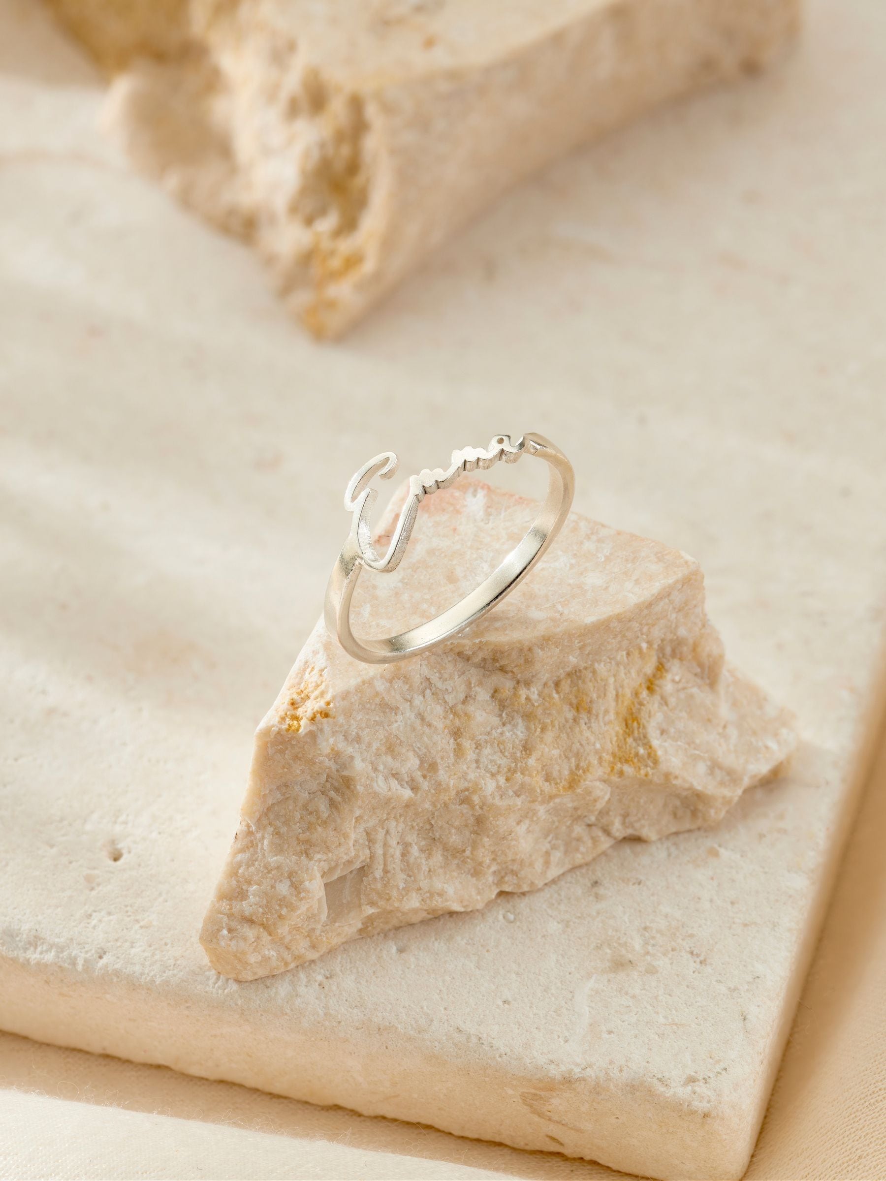 Posh Totty Designs Sterling Silver Script Name Ring
