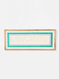Oliver Bonas cream Bonjour fabric framed wall art, imported from the UK