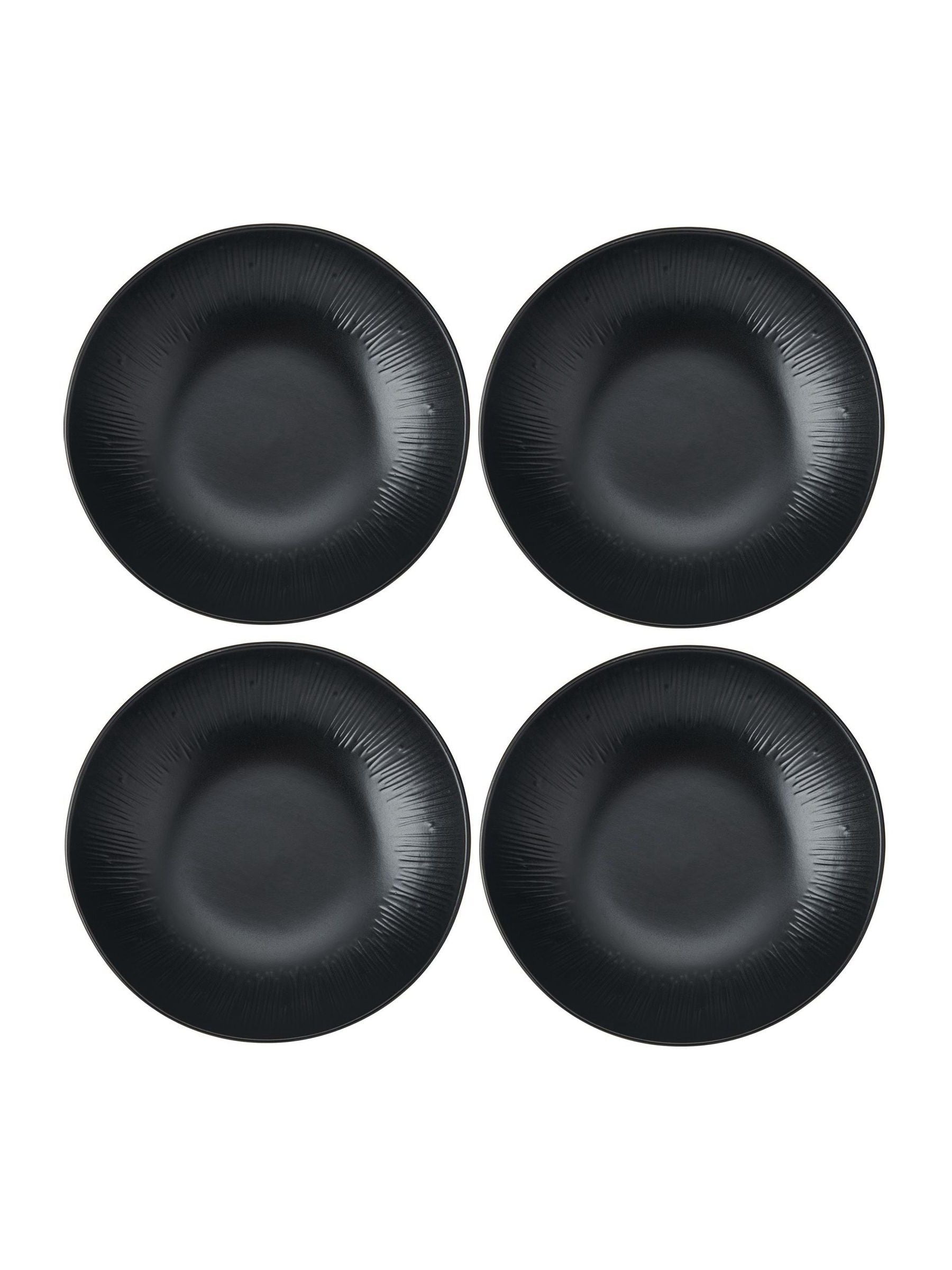 Mikasa black Jardin Midnight pasta bowl set of 4, imported from UK