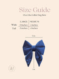 RUFF velvet embroidered dog bow - British product