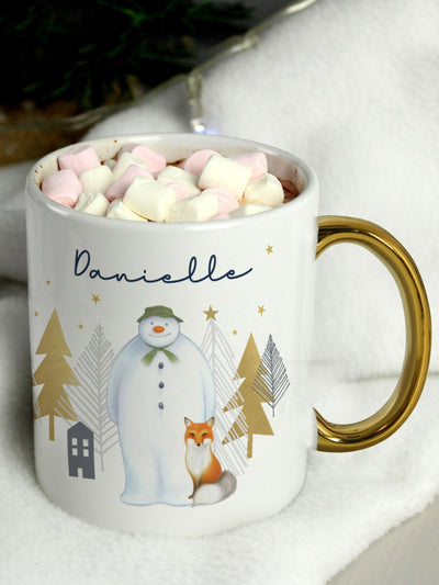 Personalised The Snowman Gold Mug Exclusive To Next by PMC