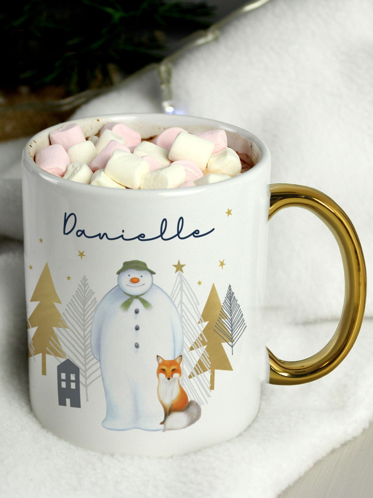 Personalised The Snowman Gold Mug Exclusive To Next by PMC