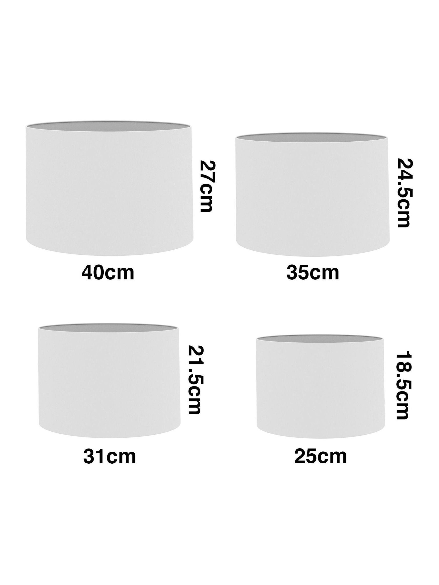 White boucle easy fit ceiling lamp shade (British brand)