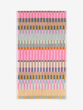 Multi stripe cotton towel set with hand towel and bath sheet, imported from the UK