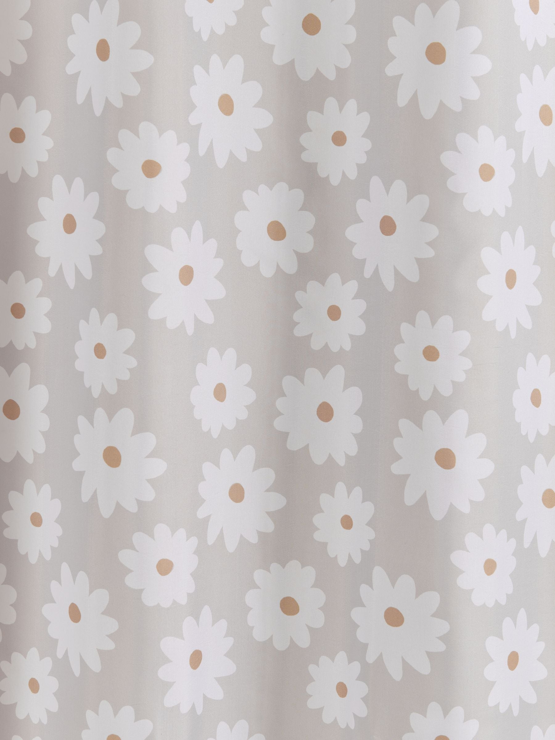Natural daisy shower curtain, imported from the UK