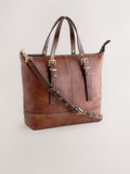Tan Brown Buckle Hand Held Bag, imported from the UK