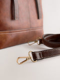 Tan Brown Buckle Hand Held Bag, imported from the UK