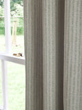 Blue brushed stripe lined eyelet curtains (British brand)