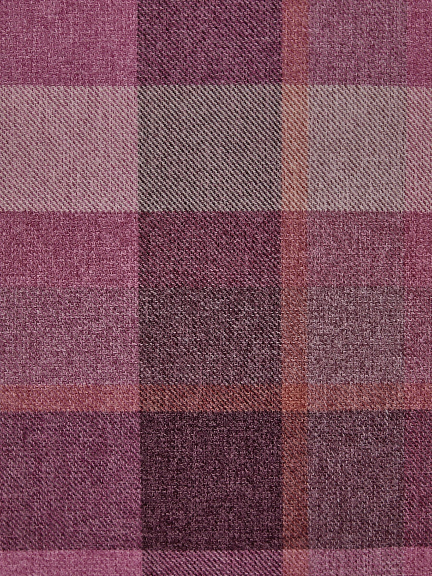 Berry Pink brushed check eyelet lined curtains, UK version