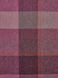 Berry Pink brushed check eyelet lined curtains, UK version