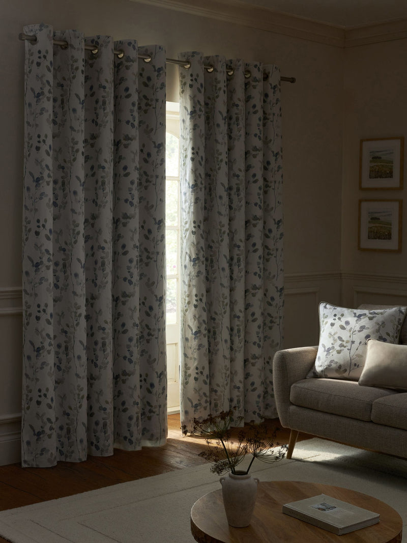 Honesty Leaf floral print blackout thermal curtains, UK version