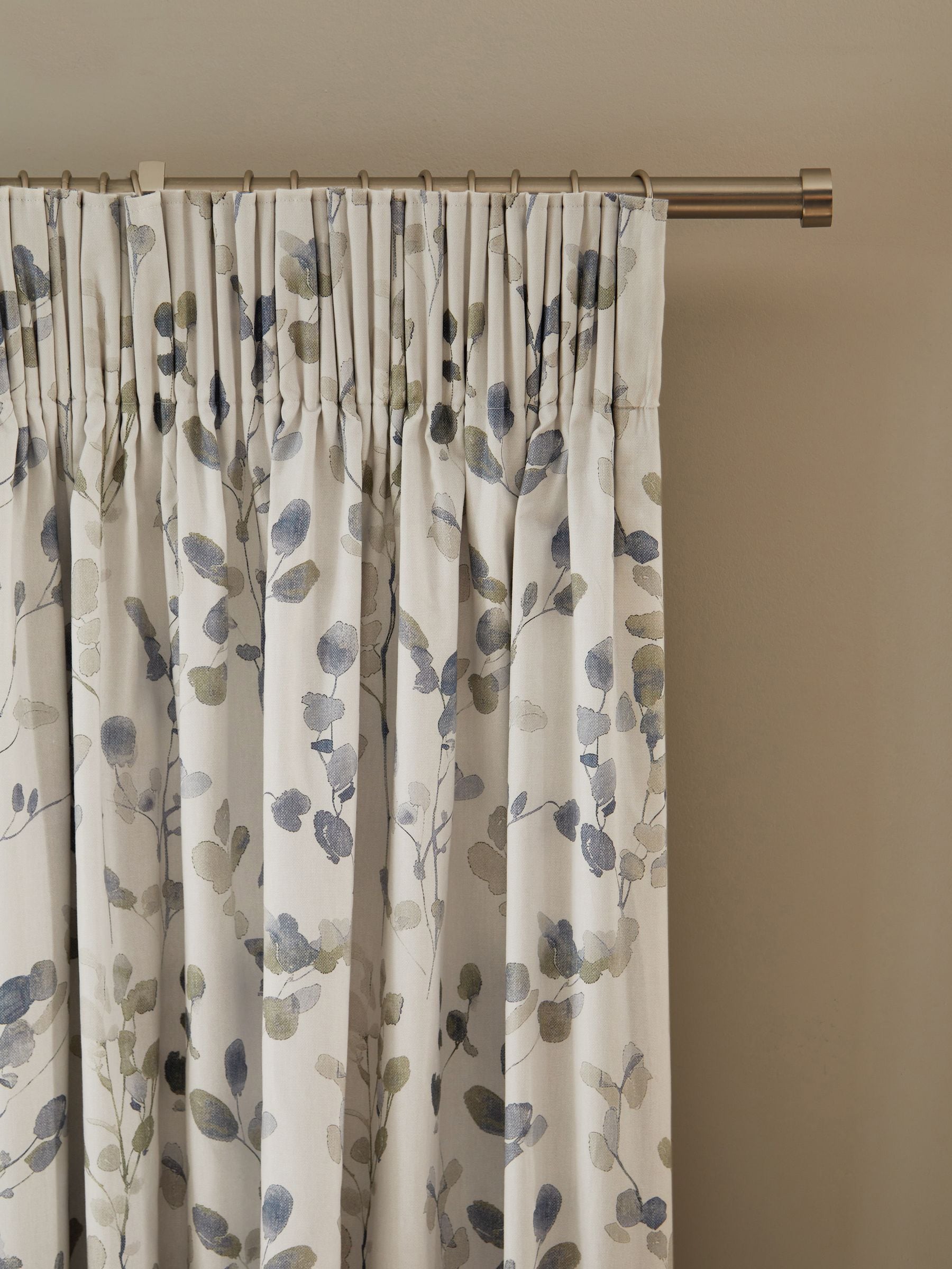 Honesty leaf floral print blackout thermal curtains, imported from the UK