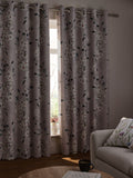 Floral blackout thermal eyelet curtains (British brand)