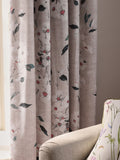 Floral blackout thermal eyelet curtains (British brand)