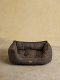 Joules Henson Check Brown dog bed, UK version